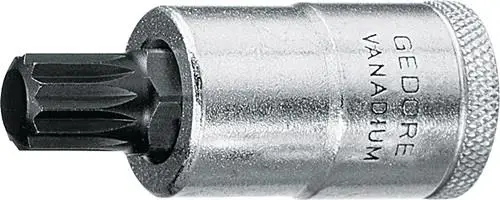 Neue Ware Gedore Steckschlüsseleinsatz INX 19 1/2″ Innen-Vielzahn M8 55 mm - 6159270