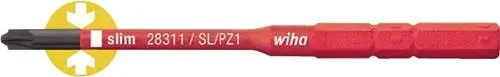 Knallerangebot Wiha Wechselklinge SlimBit electric Plus / Minus Schlitz / PZD 1 x 75 mm VDE isoliert - 34589