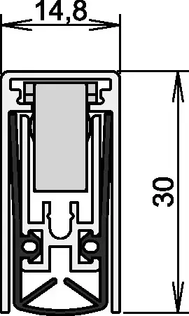 Letzte Chance athmer Türdichtung Schall-Ex L-15/30 WS 1-880 1-s.L.1083mm Alu.silberf.HLT - 1-880-1085