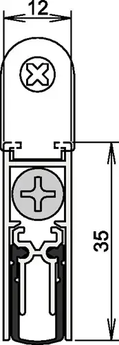 athmer Türdichtung Doppeldicht M-12/35 1-392 1-s.L.1083mm Alu.silberf.HLT - 1-392-1085 Aktuell