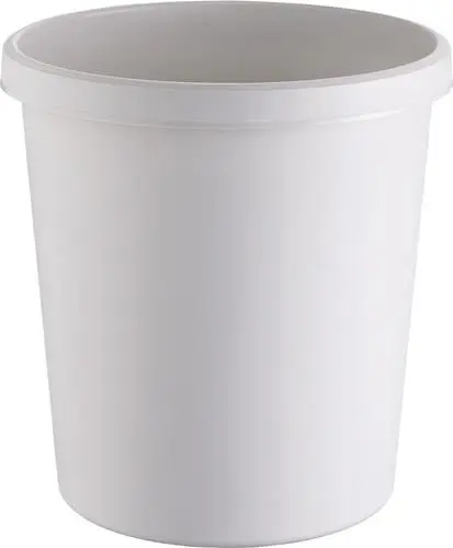 Must-Have helit Papierkorb 18 l H331xØ315 mm mit Griffrand lichtgrau - H6123882
