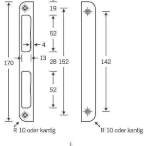 Beliebt SSF Winkelschließbl.Alu.silber Winkel B20xL170mm rd.T.8mm DIN L/R - 4152 00/100G