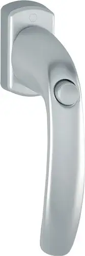 HOPPE Fenstergriff NY 0810SV/U10 Alu.F9016/verkehrsweiß 32mm selbstsperrend - 3285700 Zertifiziert