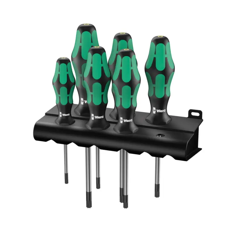 Ausverkauf Wera 367/6 Torx BO Kraftform Plus Torx BO-Schraubendrehersatz + Rack - 138250
