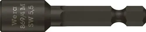 Günstig Wera Steckschlüsseleinsatz 869/4M mit 6-kant-Antrieb Schlüsselweite 6 mm Länge 50 mm mit Magnet - 5060421001