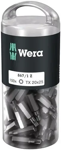 Preisknaller Wera Bitgroßpackung (100 Stk.) 867/1 Z T 40 Länge 25 mm - 5072452001