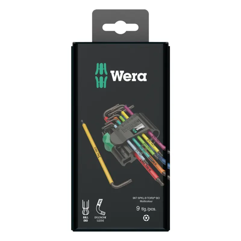 Wera Winkelschlüsselsatz 967 SPKL/ TORX BO 9tlg. Multicolour - 073599 Preisknaller