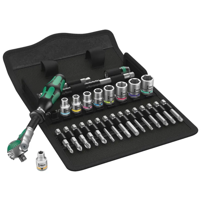 Wera 8100 SA 9 Zyklop Speed-Knarrensatz 1/4"-Antrieb zöllig - 004019 Knallerangebot