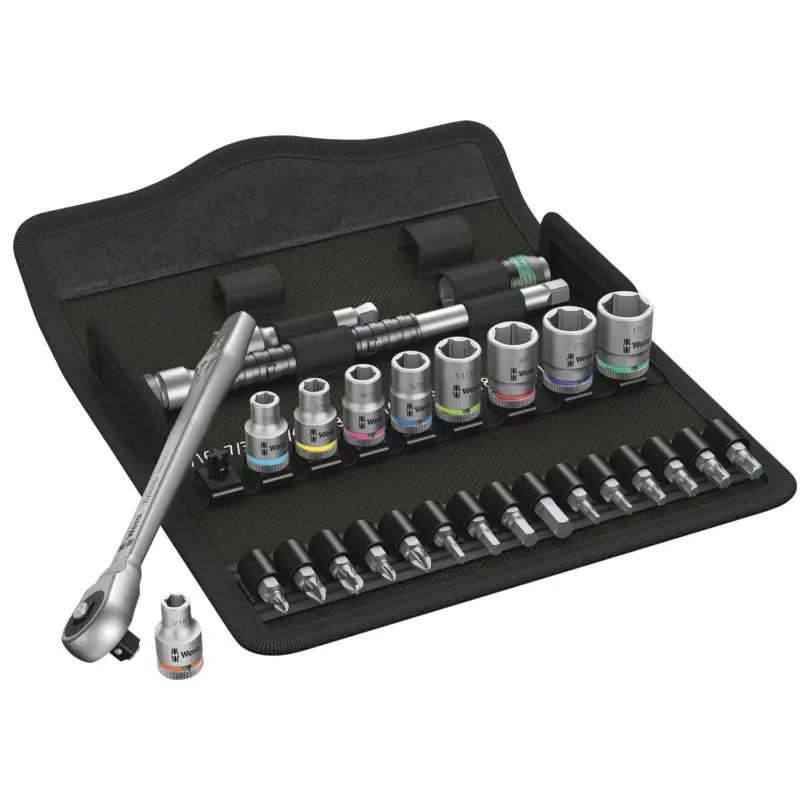 Super-Preis Wera 8100 SA 10 Zyklop Metal-Knarrensatz Durchsteckvierkant 1/4"-Antrieb zöllig - 004020