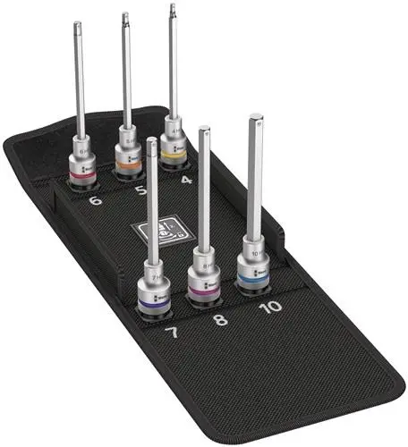 Wera Steckschlüsselsatz 8740 C HF 6tlg.1/2" 4x140 - 10x140 mm für Innen-6-kant - 5004210001 Bestseller