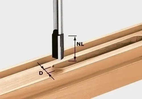 Echt Festool Nutfräser HW Schaft 12 mm HW S12 D15/35 SCHALL-EX - 493790