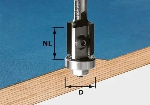 Billig Festool Wendeplatten-Bündigfräser HW Schaft 8 mm HW S8 D19/20WM Z2 - 491082