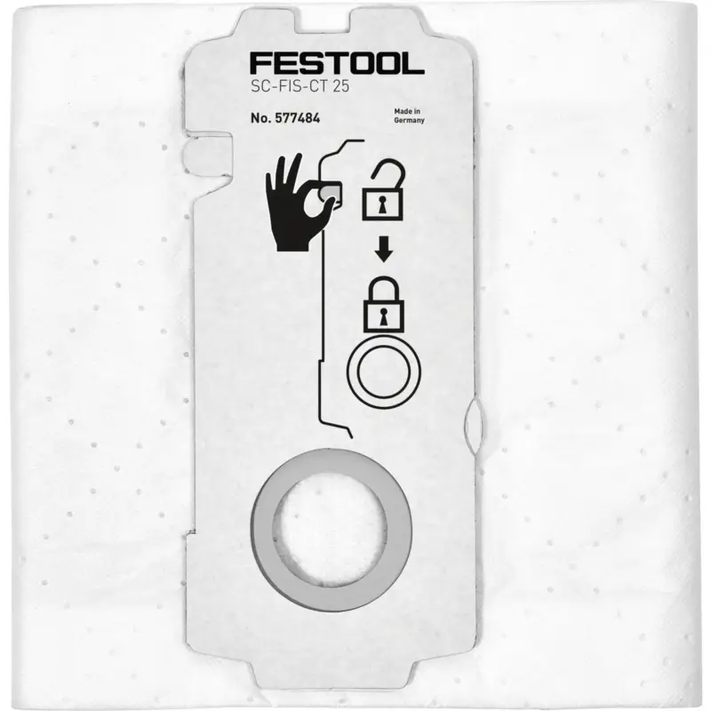 Festool 5x SELFCLEAN Filtersack SC-FIS-CT 25 - 577484 Echt
