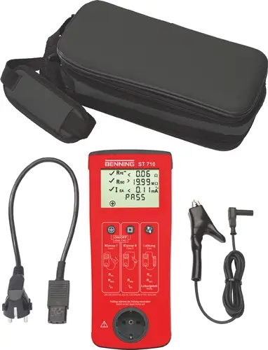 BENNING Gerätetester ST 710 2500 Prüflinge/mit Prüfgerät/Prüfleitung L270xB115xH55mm - 50308 Mega-Angebot