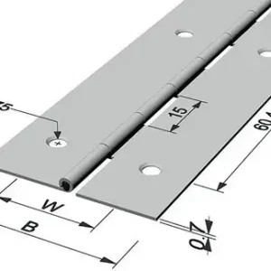 PG 10x Stangenscharnier B.offen 32mm S.0,7mm 400mm Fe verms - 43732 Knallerangebot
