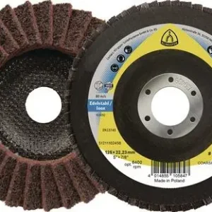 KLINGSPOR Fächerscheibe SMT 800 Ø 125 mm Körnung very fine konisch INOX Normalkorund - 278500 Schneller Versand