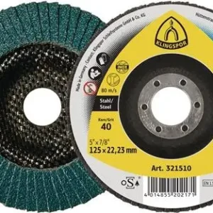 Finale Aktion KLINGSPOR Fächerscheibe SMT 324 Extra Ø 125 mm Körnung 40 12° konisch INOX Zirkonkorund - 321510