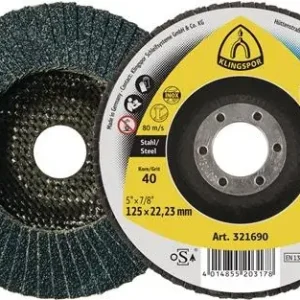 KLINGSPOR Fächerscheibe SMT 626 Supra Ø 115 mm Körnung 60 6° konisch INOX Zirkonkorund - 321694 Zertifiziert