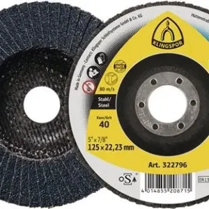 Aktuell KLINGSPOR Fächerscheibe SMT 628 Supra Ø 115 mm Körnung 40 flach INOX Zirkonkorund - 322790