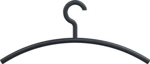 HEWI Kleiderb.570.1 90 Ku.90 tiefschwarz B.450mm H.190mm - 570.1 90 Geprüft