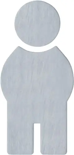 Neuheit HEWI Symbol Mann 710XA.150.1 VA Farb-Nr.XA B.71,5mm H.150mm S.1,5mm - 710XA.150.1