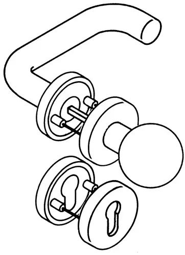 HEWI Rosettengrt.111R03.133 Ku.90 rd.PZ DIN L/R KGL D/K - 111R03.133 90 Schnäppchen
