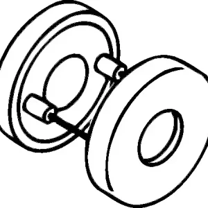 Letzte Chance HEWI Drückerrosetten-Paar 305.23PBR 99 Ku.99 Schildst.10,5mm rd.rd - 305.23PBR 99