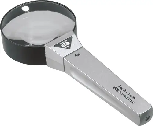 SCHWEIZER Handlupe Tech-Line Vergr. 4x Linsen-D.65mm - 9804 Highlight