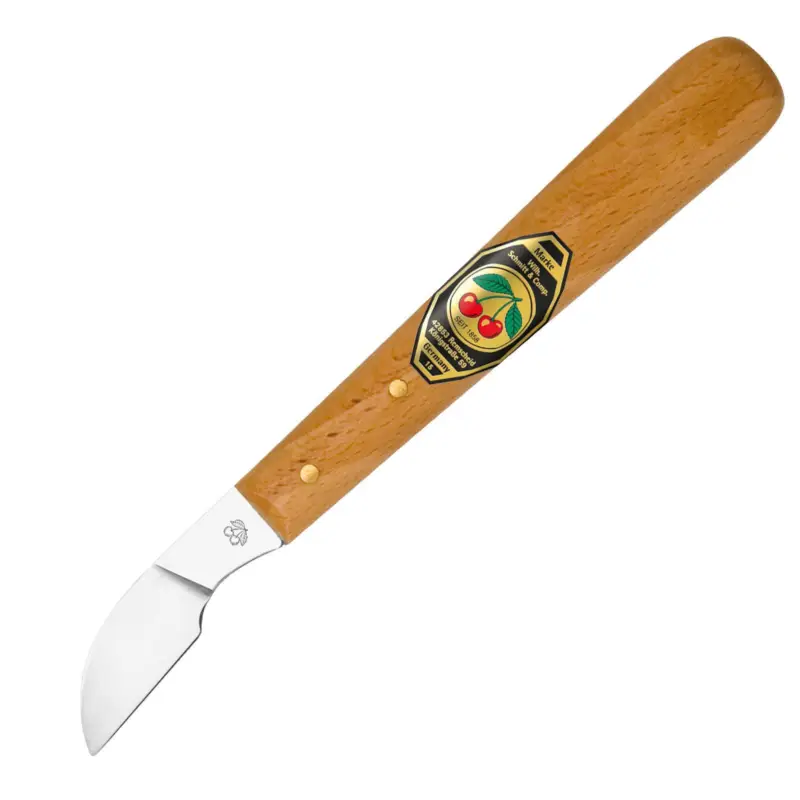 Neuheit Kirschen Nr. 3352 Kerbschnitzmesser mit langer, schräger Schneide & Weißbuchenheft - 3352000
