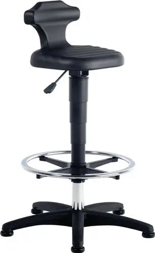 Direkt Vom Hersteller interstuhl Sitz-/Stehstuhl Flex Integralschaum Sitzhöhenverstellung 510 - 780 mm mit Fußring - 9419-2000