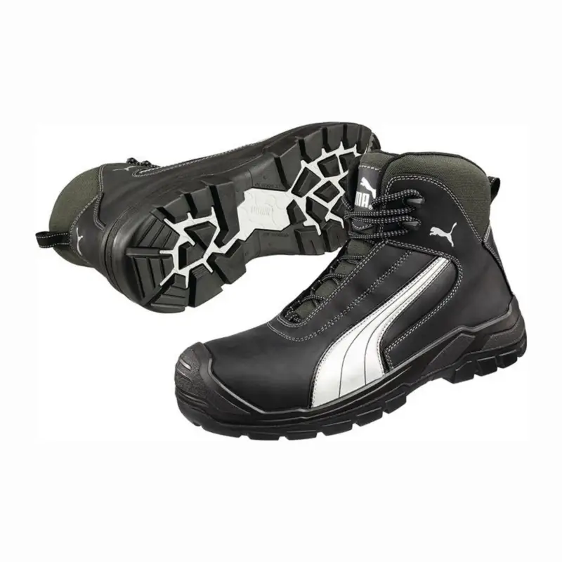 Abverkauf PUMA Sicherheitsstiefel Cascades Mid Größe 43 schwarz / weiß - 63.021.0-43