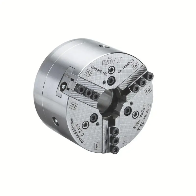 Röhm Kraftspannfutter KFD-HS 110, 3-Backen, Spitzverzahnung 90°, Zylindrische Zentrieraufnahme - 149406 Online Kaufen
