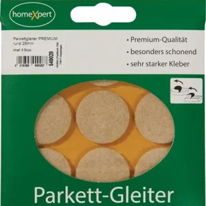 Parkettgleiter Premium 28mm Filz natur rd.selbstkl. - 540028 Geprüft
