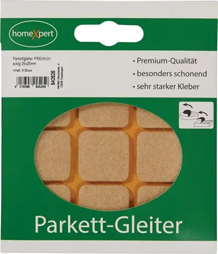 Preis Gesenkt Parkettgleiter Premium 25 x 25mm Filz natur eck.selbstkl. - 542525