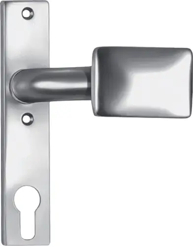 AMF Türknopf-Kurzschild 486ZD fest/drehb.Alu.F1/naturf.4-KT.8mm - 15735 Preisknaller