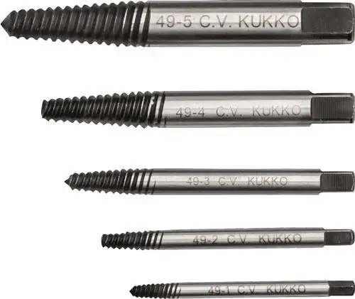 Kukko Schraubenausdrehersatz 6tlg. für Schrauben M3-M24 - 49-B Echt
