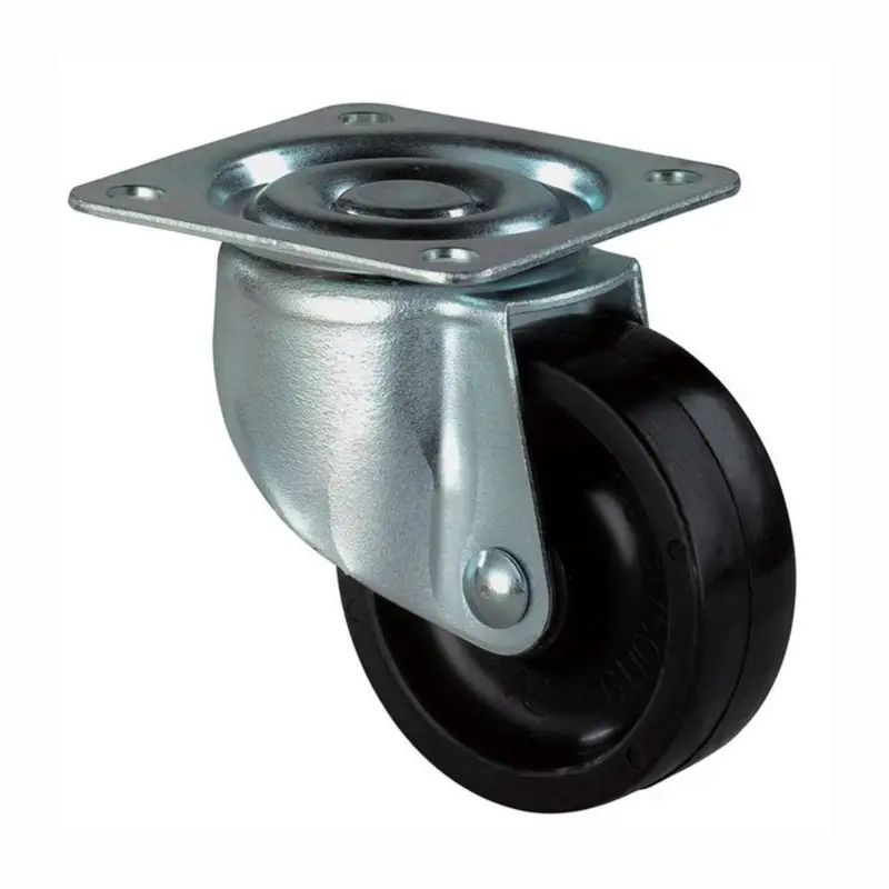 Preisknaller BS Rollen Lenkrolle mit Anschraubplatte Kunststoff schwarz Gleitlager 25 mm 15 kg - F25.025