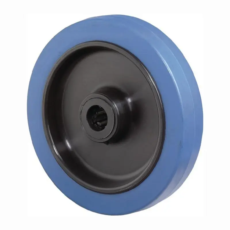 Geprüft BS Rollen Ersatzrad Elastik-Vollgummi blau Rollenlager Ø 100 mm 140 kg - B61.101