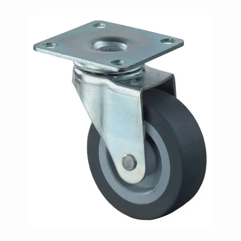 BS Rollen Lenkrolle mit Anschraubplatte Gummi Gleitlager 50 mm 40 kg - F26.051 Versand Am Gleichen Tag