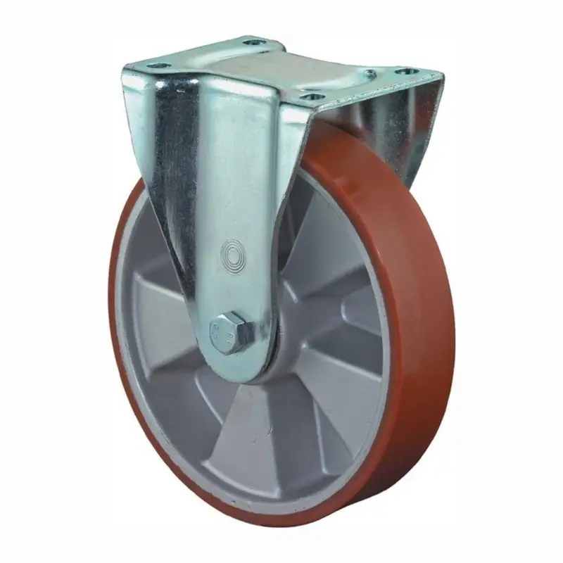 BS Rollen Schwerlast-Bockrolle mit Anschraubplatte Guss-Polyurethan Kugellager 200 mm 800 kg - L610.B90.200 Neue Ware