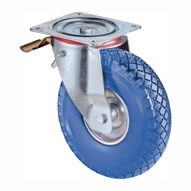 Billig BS Rollen Lenkrolle mit Totalfeststeller und Anschraubplatte Rad-Ø 260 mm 160 kg - L420.C91.262