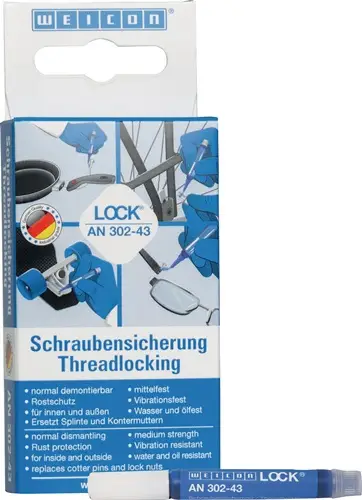 WEICON Schraubensicherung WEICONLOCK AN 302-43 3 ml blau Mini-Pen - 30243003 Abverkauf