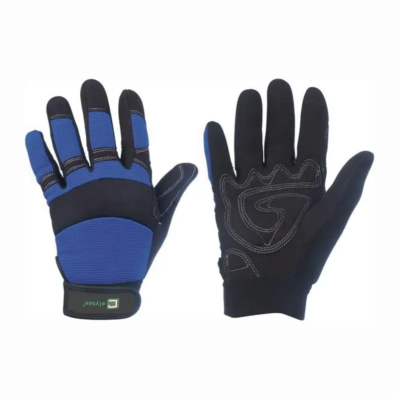 Super-Preis ELYSEE 1 Paar Kunstlederhandschuhe Master schwarz / blau Gr. 9 - 0870-09H