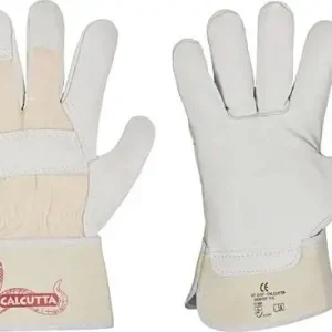 STRONGHAND Handschuh CALCUTTA EN388 naturfarben Rindleder Doppelnaht gummierte Stulpe Gr.9 - 0157-09H Neue Ware
