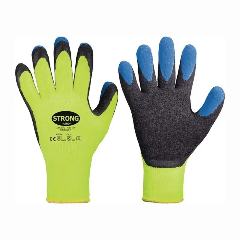 Heißes Angebot STRONGHAND Handschuhe Forster neon-gelb / blau EN 388 EN 511 PSA II Gr. 9 - 0242-09H
