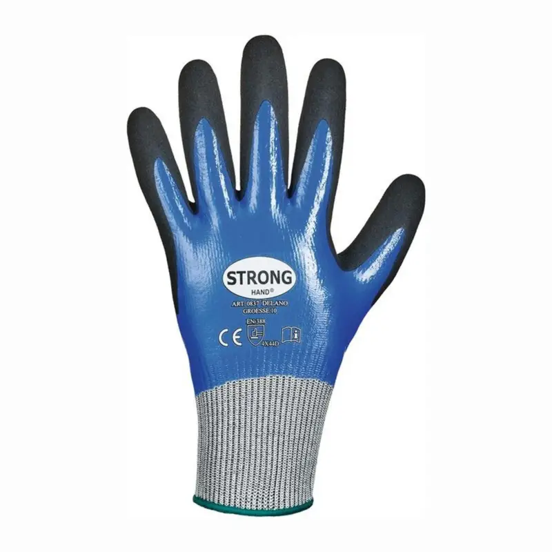 Kracherpreis STRONGHAND Schnittschutzhandschuhe Delano dunkelblau / schwarz EN 388 PSA II Gr. 10 - 0837-10H