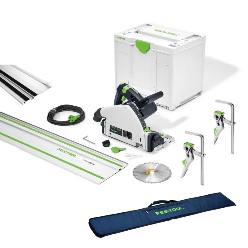 Festool Tauchsäge TS 55 FEBQ Plus FS 577010 + Tasche Hebelzwinge Splitterschutz Markenware