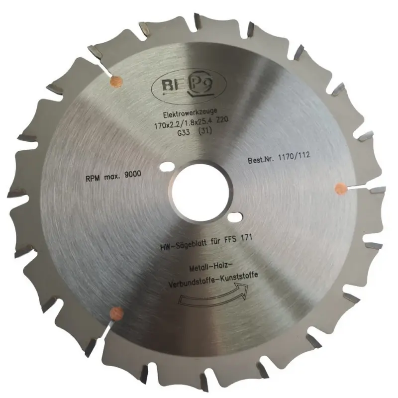 Bepo HW Sägeblatt Montagefräse Fräse FFS 171SE 171E Z20 170mm 1170/112 Sichere Zahlung
