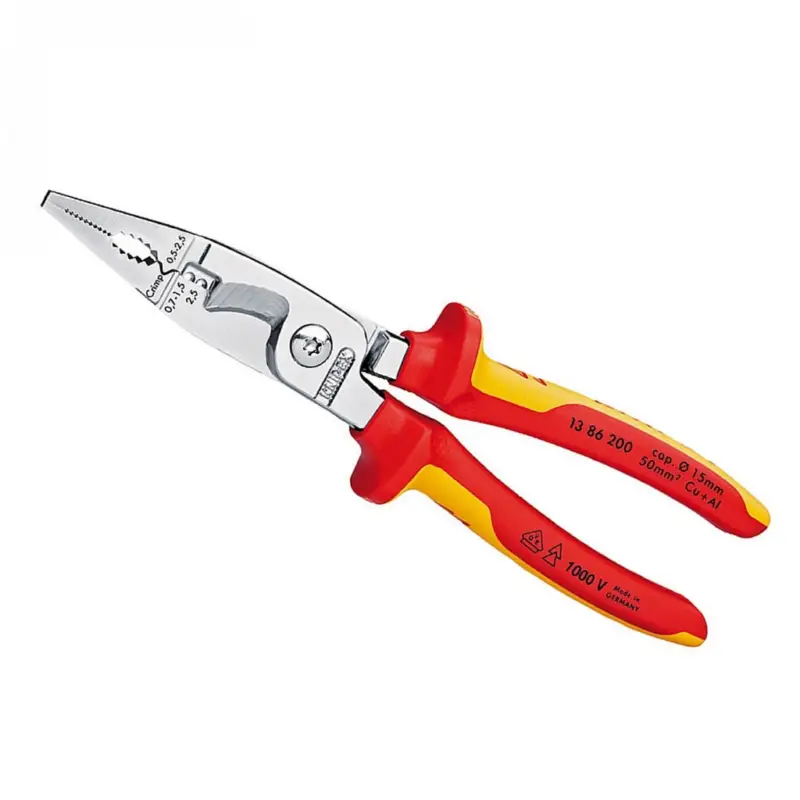 KNIPEX Elektro-Installationszange verchromt 200 mm 1386200 Jetzt Bestellen
