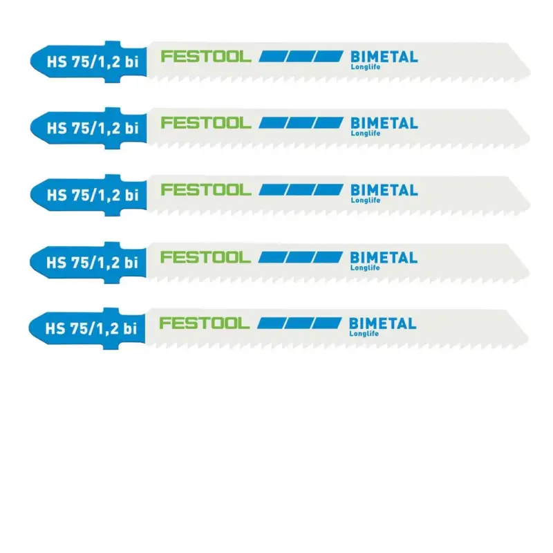 Festool Stichsägeblatt HS 75/1,2 BI/5 für PS 300 PSB 300 PS 400 PSC 400 Bimetall Garantierte Lieferung